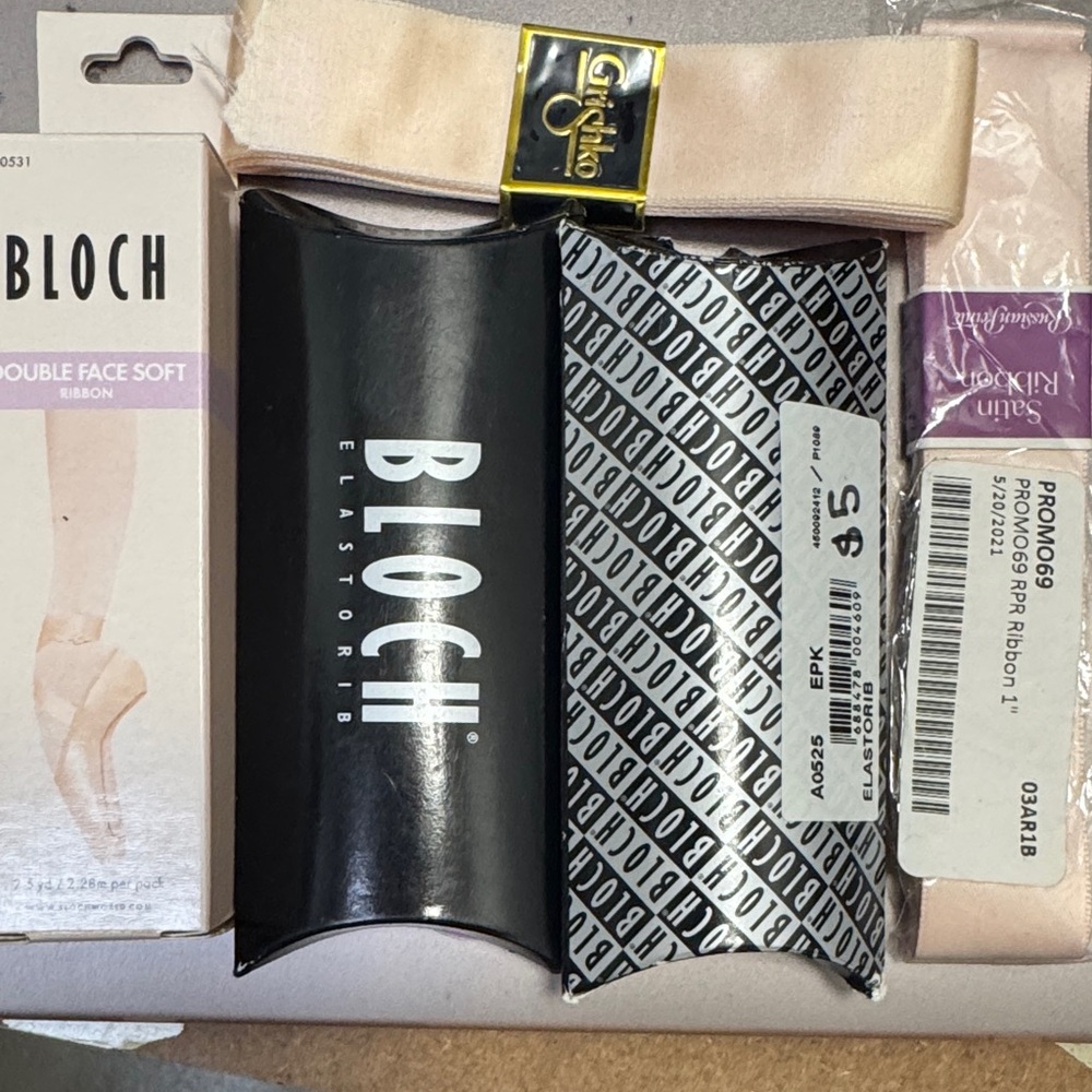 5 Bloch and Grishko Ballet Ribbon Set - Pink